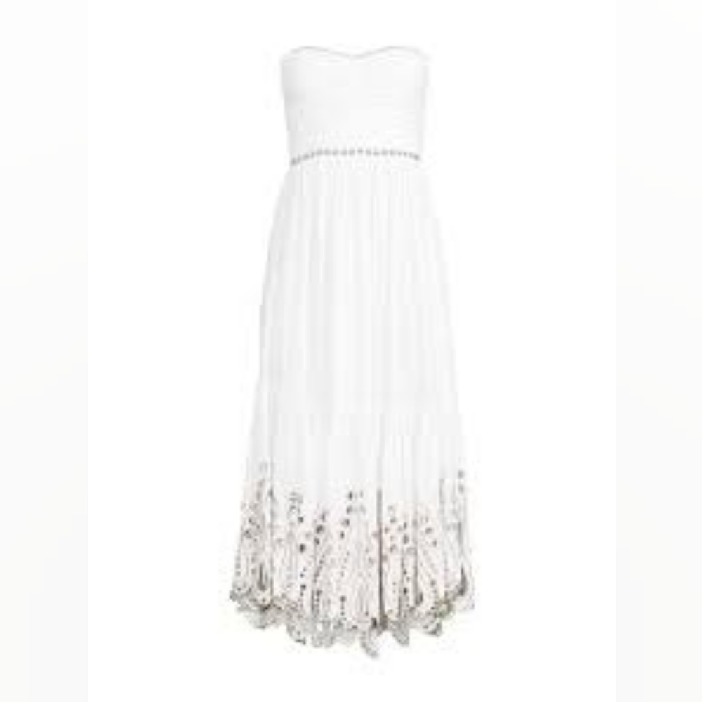 Ramy Brook stephy midi white strapless dress